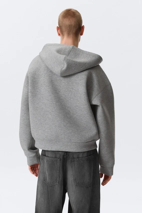 Sudadera con capucha y cremallera Simon Scuba – Gris jaspeado Sudadera con capucha y cremallera Simon Scuba – Gris jaspeado