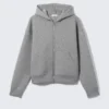 Sudadera con capucha y cremallera Simon Scuba – Gris jaspeado Sudadera con capucha y cremallera Simon Scuba – Gris jaspeado