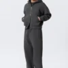 Sudadera con capucha y cremallera Simon Scuba – Gris oscuro jaspeado Sudadera con capucha y cremallera Simon Scuba – Gris oscuro jaspeado