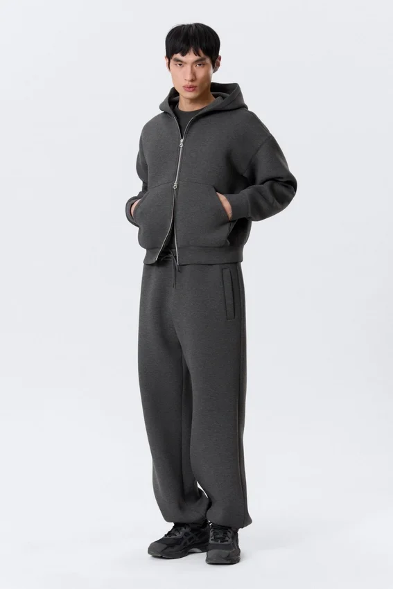 Sudadera con capucha y cremallera Simon Scuba – Gris oscuro jaspeado Sudadera con capucha y cremallera Simon Scuba – Gris oscuro jaspeado