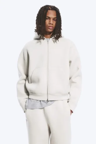 Sudadera con capucha y cremallera Simon Scuba – Light Dusty Mole