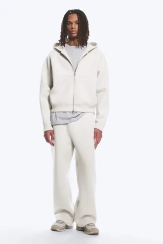 Sudadera con capucha y cremallera Simon Scuba – Light Dusty Mole