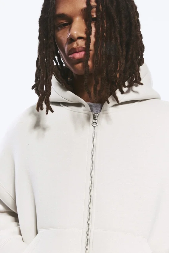 Sudadera con capucha y cremallera Simon Scuba – Light Dusty Mole Sudadera con capucha y cremallera Simon Scuba – Light Dusty Mole