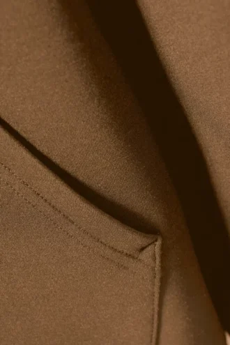 Sudadera con capucha y cremallera Simon Scuba – Marrón