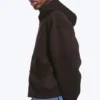 Sudadera con capucha y cremallera Simon Scuba – Marrón oscuro