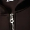 Sudadera con capucha y cremallera Simon Scuba – Marrón oscuro