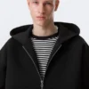 Sudadera con capucha y cremallera Simon Scuba – Negro
