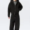 Sudadera con capucha y cremallera Simon Scuba – Negro