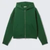 Sudadera con capucha y cremallera Simon Scuba – Verde oscuro