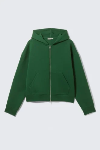 Sudadera con capucha y cremallera Simon Scuba – Verde oscuro