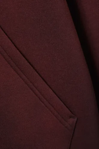 Sudadera con capucha y cremallera Simon Washed Scuba – Ciruela oscuro lavado