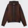 Sudadera con capucha y cremallera Simon Washed Scuba – Marrón oscuro lavado Sudadera con capucha y cremallera Simon Washed Scuba – Marrón oscuro lavado