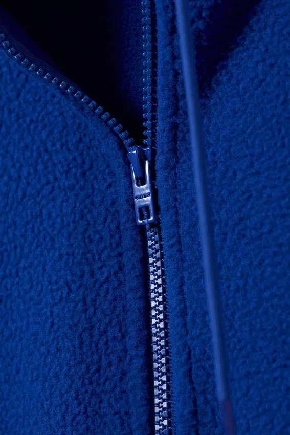Sudadera con capucha y media cremallera – Azul brillante Sudadera con capucha y media cremallera – Azul brillante
