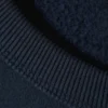 Sudadera corta de algodón de corte recto – Azul oscuro