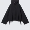 Sudadera de corte holgado con cuello de embudo – Gris oscuro Sudadera de corte holgado con cuello de embudo – Gris oscuro
