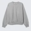 Sudadera de corte holgado – Gris jaspeado
