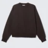 Sudadera de corte holgado – Marrón oscuro Sudadera de corte holgado – Marrón oscuro