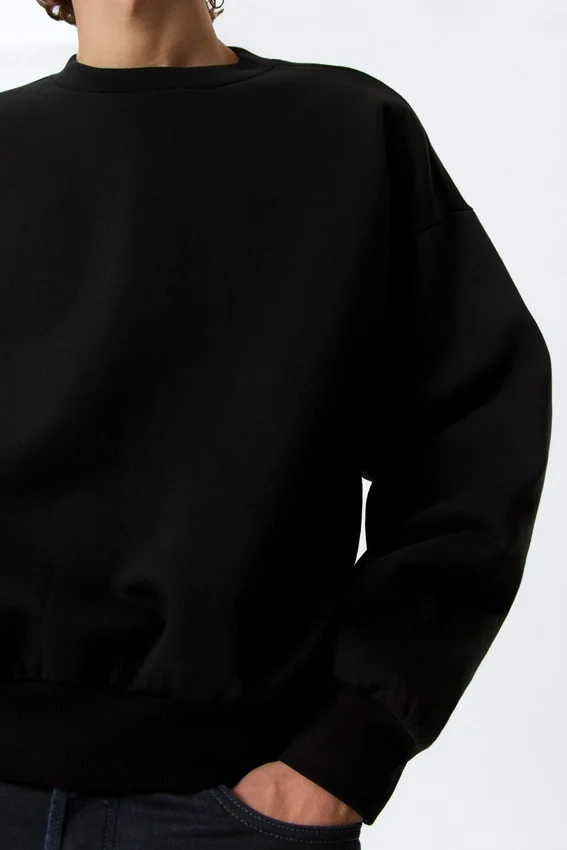 Sudadera de corte holgado – Negro Sudadera de corte holgado – Negro