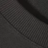 Sudadera de cuello redondo y corte recto – Negro apagado