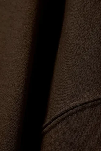 Sudadera de felpa holgada – Marrón oscuro