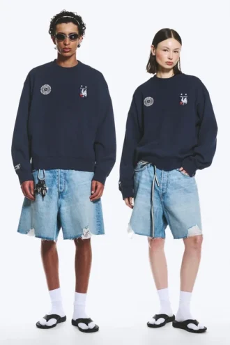 Sudadera de fútbol de corte recto de Toffs – Azul oscuro