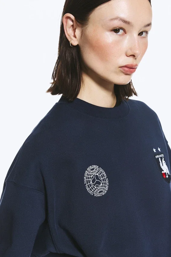 Sudadera de fútbol de corte recto de Toffs – Azul oscuro Sudadera de fútbol de corte recto de Toffs – Azul oscuro