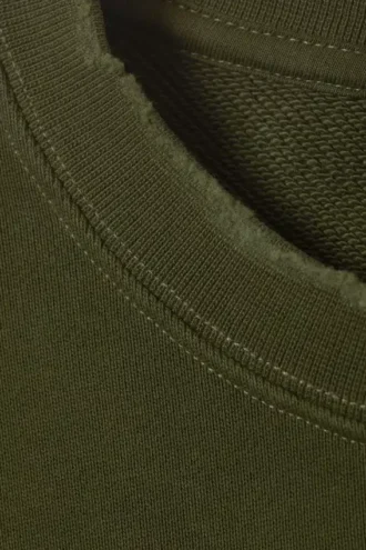 Sudadera holgada con efecto desgastado – Verde oscuro