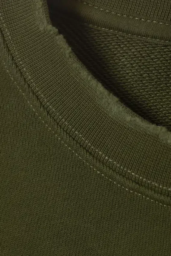 Sudadera holgada con efecto desgastado – Verde oscuro Sudadera holgada con efecto desgastado – Verde oscuro