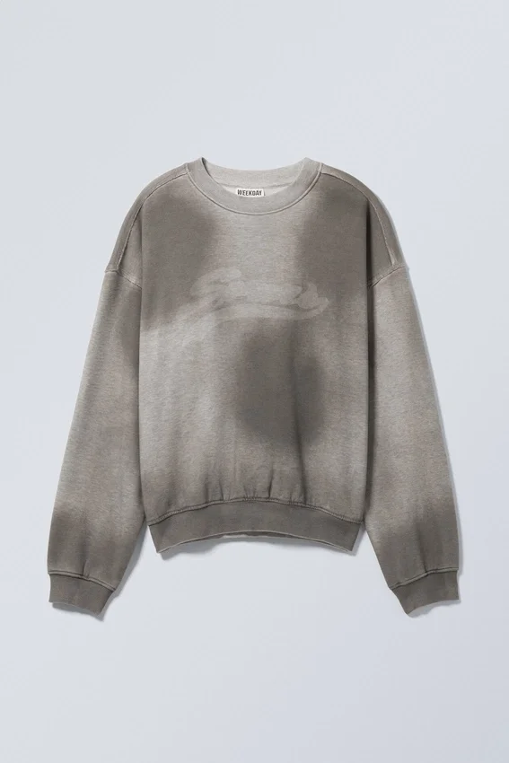 Sudadera holgada con estampados – Gris – Sport Spray Sudadera holgada con estampados – Gris – Sport Spray