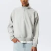 Sudadera holgada con media cremallera – Gris Sudadera holgada con media cremallera – Gris