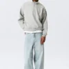Sudadera holgada con media cremallera – Gris Sudadera holgada con media cremallera – Gris