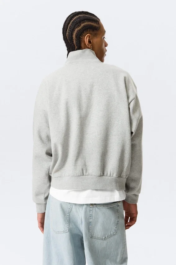 Sudadera holgada con media cremallera – Gris Sudadera holgada con media cremallera – Gris