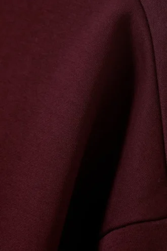 Sudadera holgada con media cremallera – Rojo oscuro