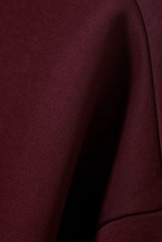 Sudadera holgada con media cremallera – Rojo oscuro Sudadera holgada con media cremallera – Rojo oscuro