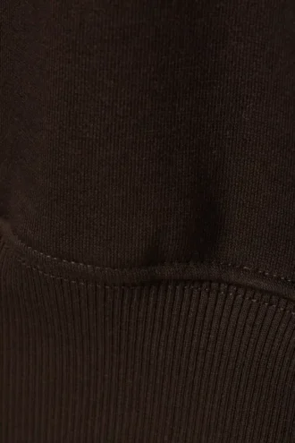 Sudadera oversize de cuello redondo – Marrón oscuro Sudadera oversize de cuello redondo – Marrón oscuro
