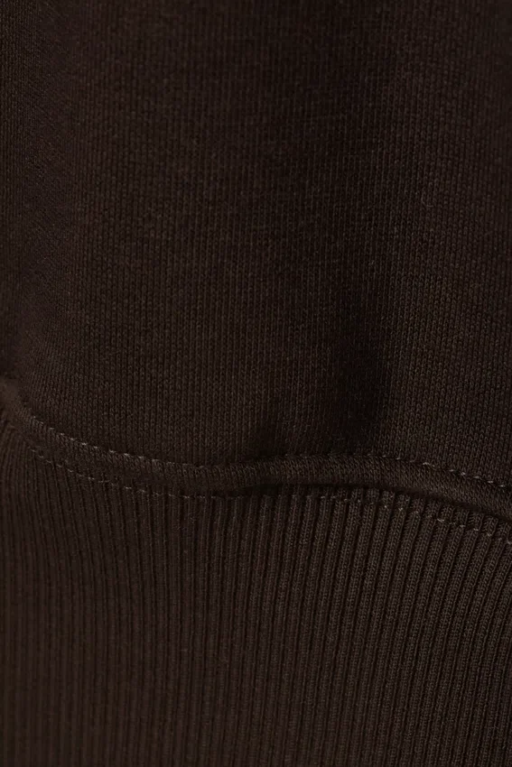 Sudadera oversize de cuello redondo – Marrón oscuro Sudadera oversize de cuello redondo – Marrón oscuro