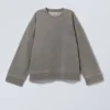 Sudadera oversize de tejido grueso – Gris polvoriento lavado Sudadera oversize de tejido grueso – Gris polvoriento lavado