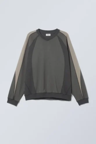 Sudadera Scott con bloques de color – Gris oscuro