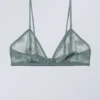 Sujetador bralette de encaje Zelda – Turquesa empolvado