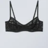 Sujetador con aros Lucy Lace – Negro