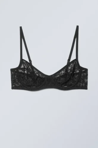 Sujetador con aros Lucy Lace – Negro