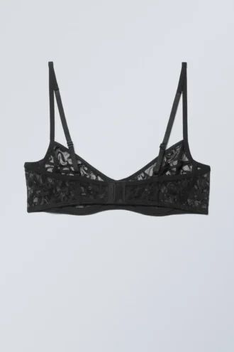 Sujetador con aros Lucy Lace – Negro