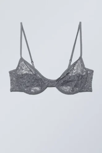 Sujetador con aros Molly – Gris oscuro