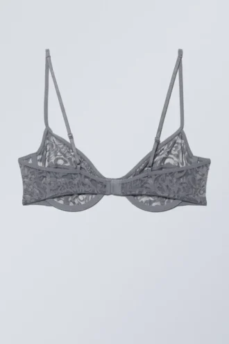 Sujetador con aros Molly – Gris oscuro