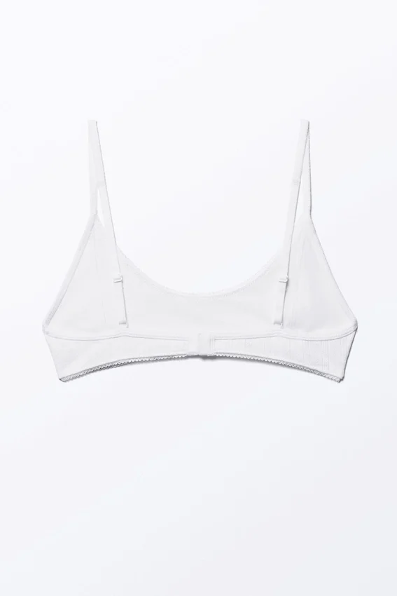 Sujetador con cuello redondo suave – Blanco Sujetador con cuello redondo suave – Blanco
