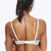 Sujetador de aros con escote pronunciado y encaje – Blanco