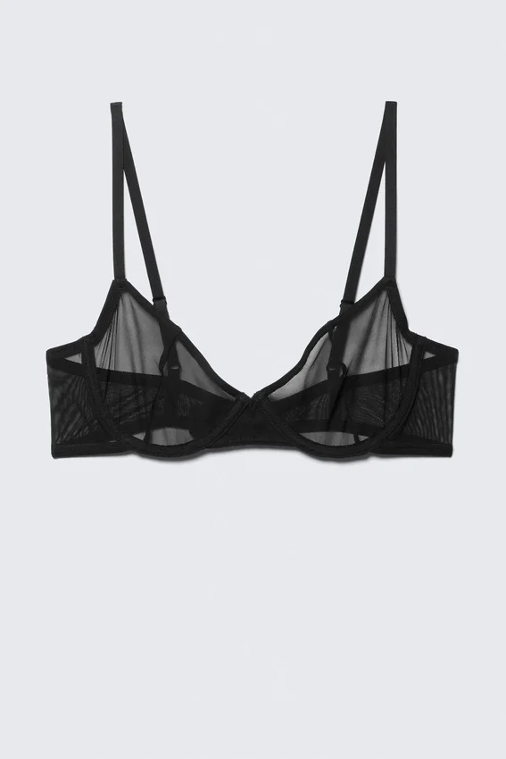 Sujetador de malla con aros – Negro Sujetador de malla con aros – Negro