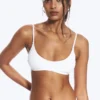 Sujetador halter de canalé suave – Blanco Sujetador halter de canalé suave – Blanco