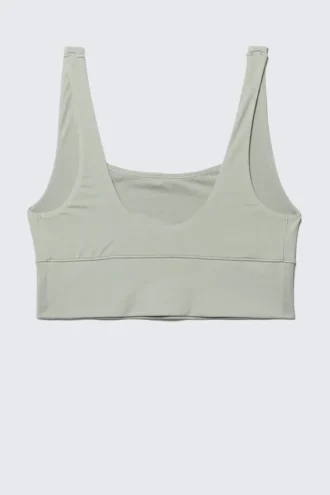Sujetador suave Soul con cuello redondo – Verde caqui claro