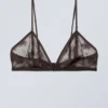 Sujetador tipo bralette con encaje Zelda – Marrón oscuro Sujetador tipo bralette con encaje Zelda – Marrón oscuro